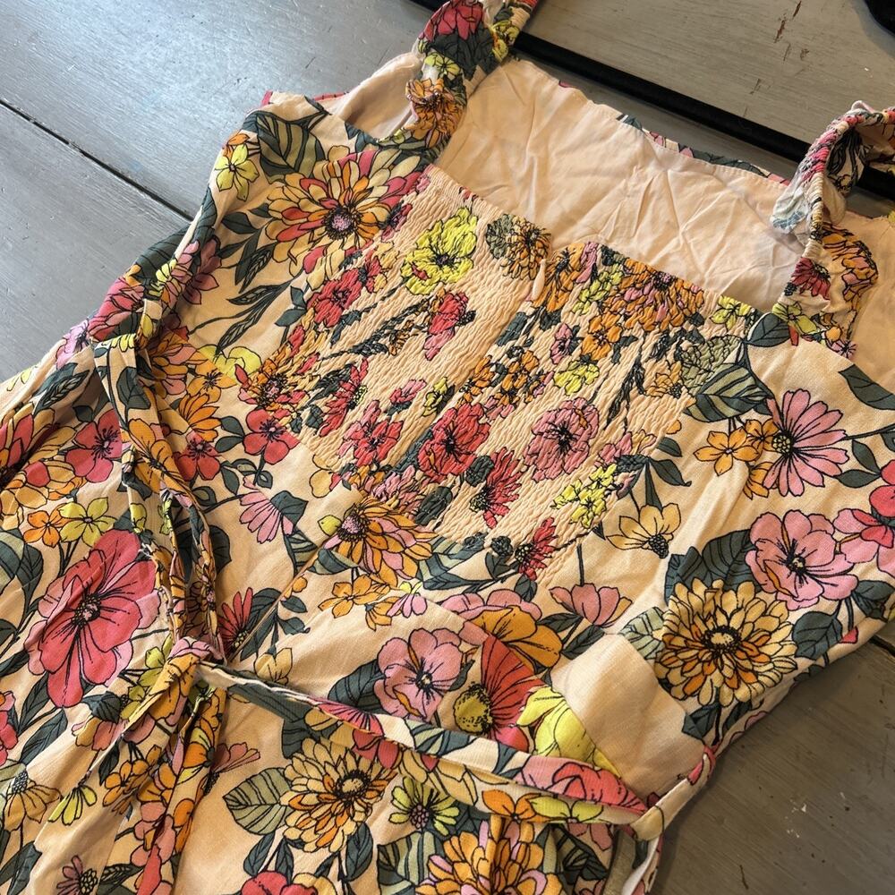 Baltic Born Gemma Wide Leg Jumpsuit in Multi Floral Boho Sz XL Milkmaid Cottage - Picture 9 of 13